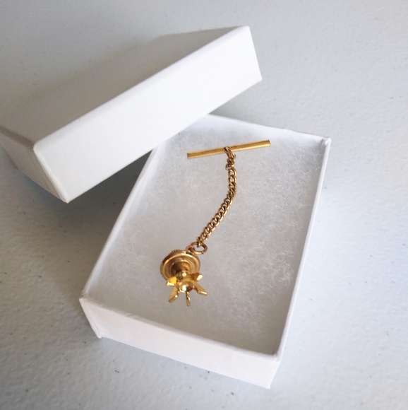 Vintage Other - Tie Tack Gold Tone Starburst 1970s Mad Men Style One-of-a-Kind Vintage Gift